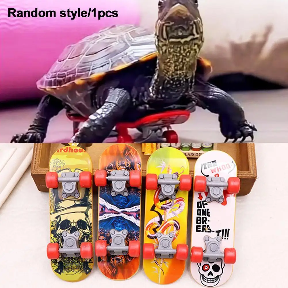 Mini Small Skateboard For Turtles Parrot Turtle Toy Finger Skate Board For Pet Turtle Skateboard Toys