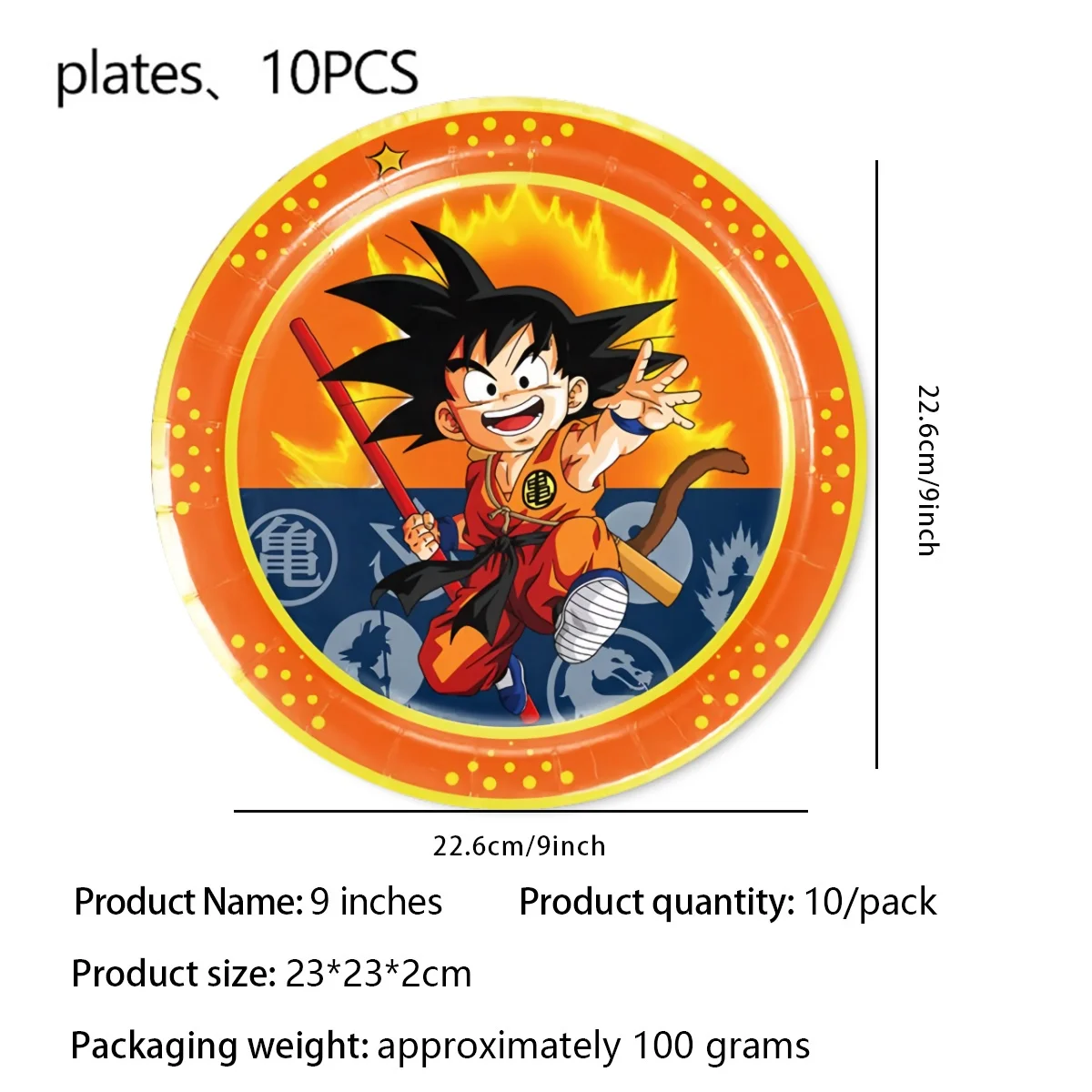 Monkey King Son Goku Geburtstagsparty-Dekoration Tischdecke Becher Teller Servietten Taschen Ballons Dragon Ball Z Party-Zubehör – Detail 5