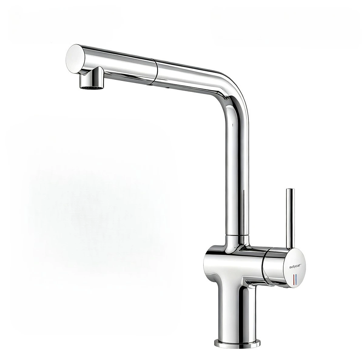 Modern Premium Kitchen Faucet Polished Plated Kitchen Tap 4-Mode Pullout Sprayer Boost Rinse & Spray Solid Brass Kitchen Faucet