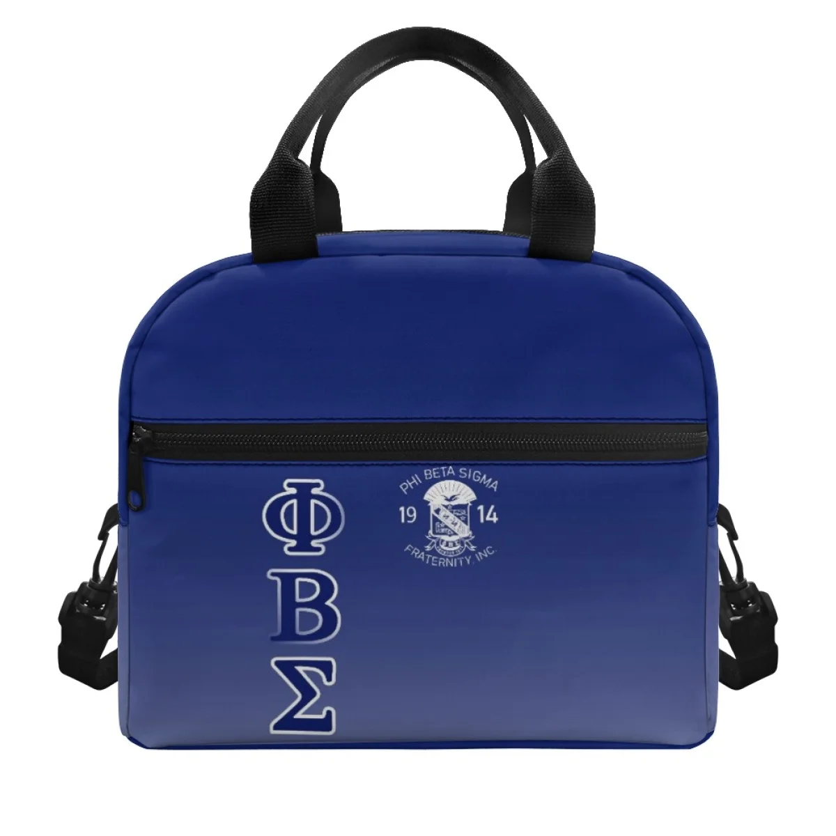 FORUDESIGNS Phi Beta Sigma Gradient Design Insulated Cooler Meal Convenient & Lightweight Popular Thermal Lunchbox Lonchera