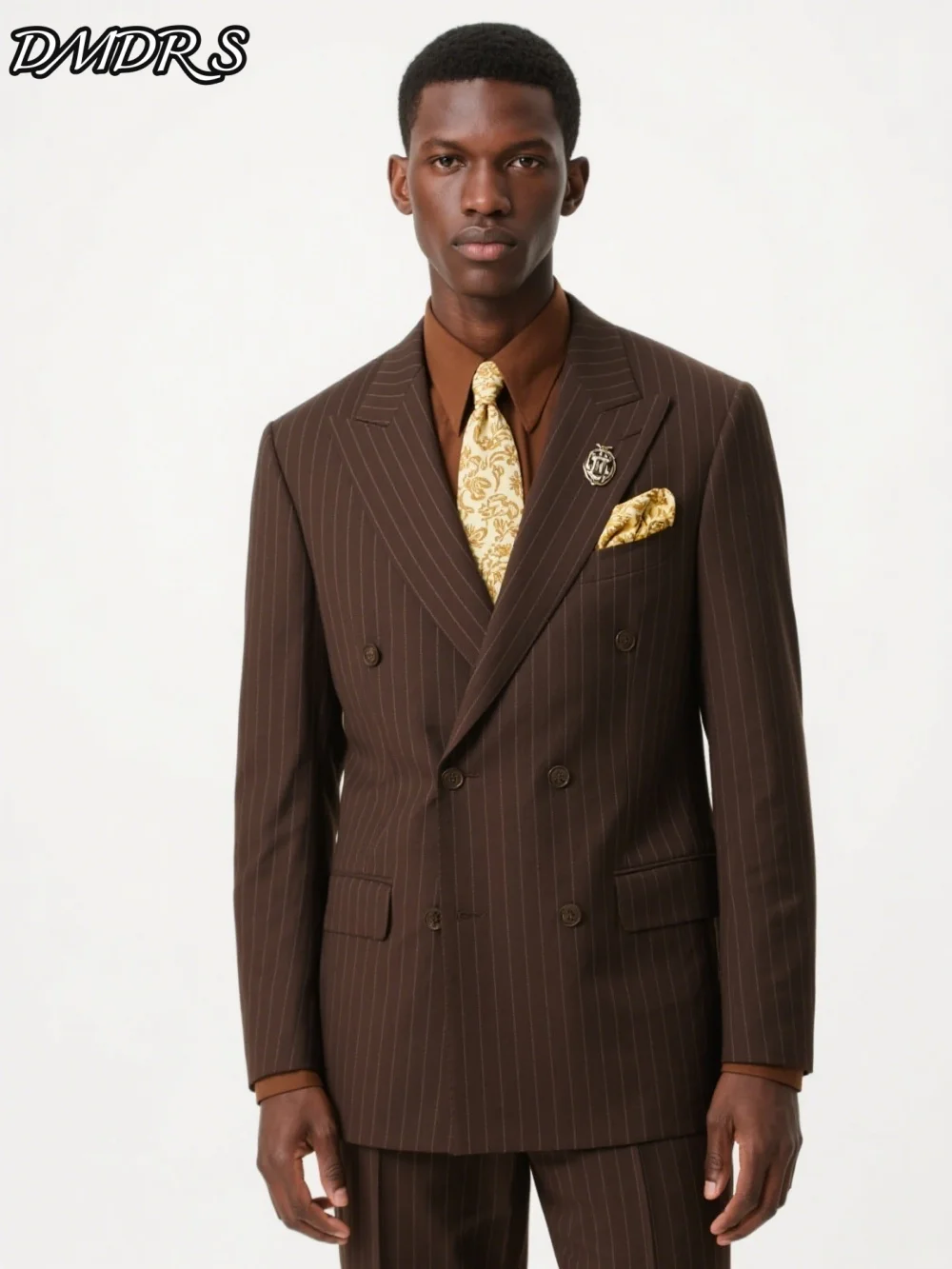 

Classic Double-Breasted Men's Suit For Wedding & Business - Elegant Groom Suit Set With Classic Jacket And Pants Customized