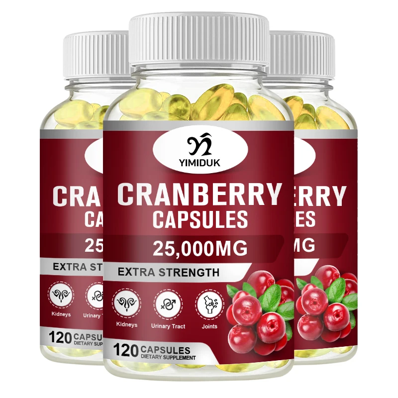 

Капсулы клюквы. Пищевая добавка для здоровья, фрукты клюквы помогает очищать и защитить систему мочевых травм и иммунитета.