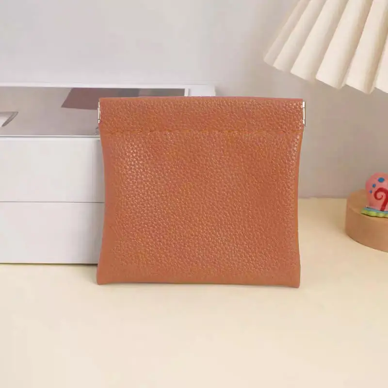 Sac de rangement de maquillage pour rouge à lèvres Simple pour femmes, Mini clé Portable à la mode pour bijoux, pochette de rangement de cosmétiques, sac à main en Pu, petits sacs cadeau