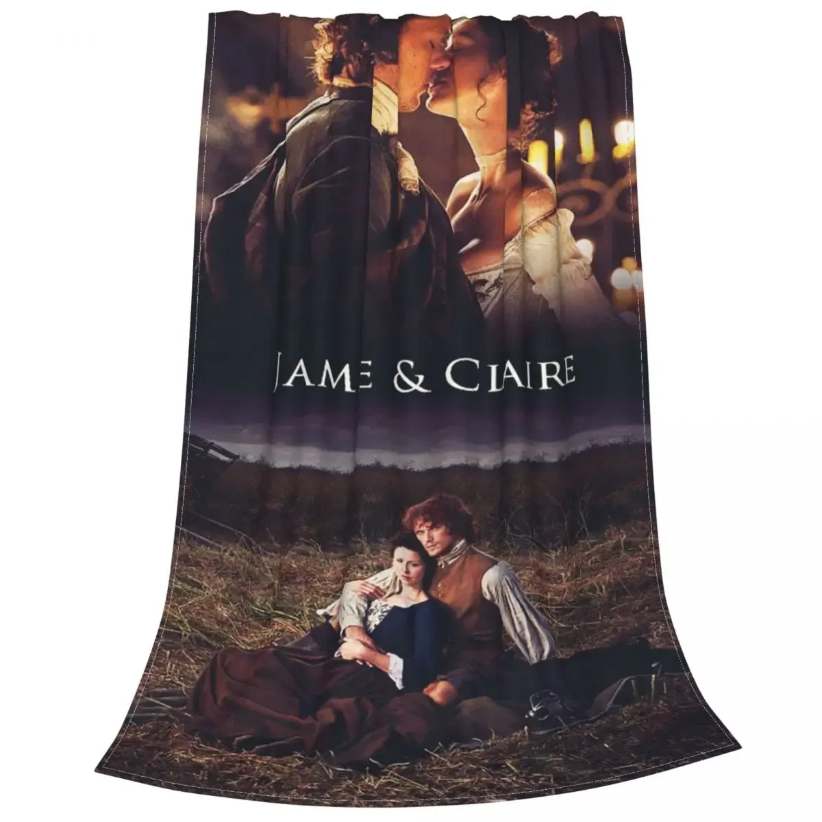 Outlander Tv Show Blankets Flannel Summer Portable Lightweight Thin Throw Blankets for Home Travel Plush Thin Quilt