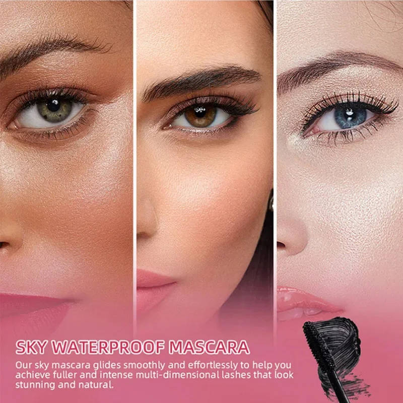 4D Mascara Eyelash Brush Eyelashes Lengthening Thick Curling Mascara Long Lasting Waterproof Natural Eyelash Makeup for Women