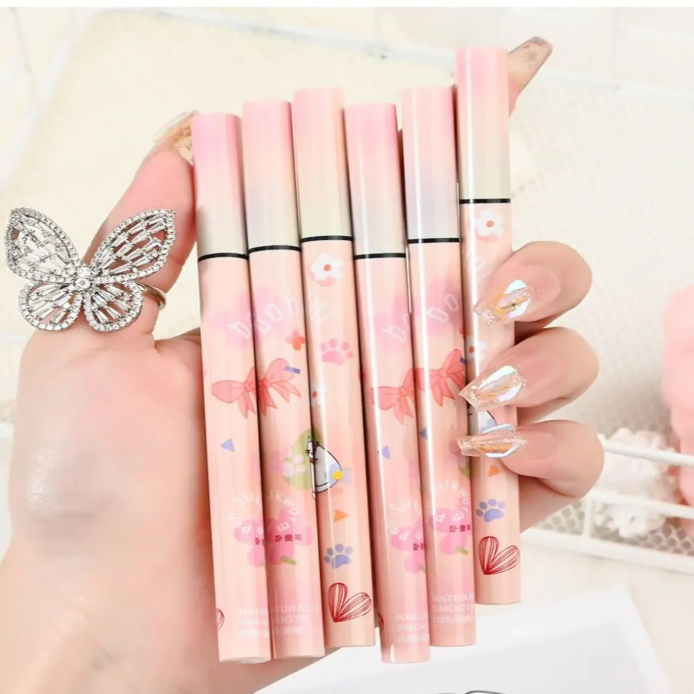 Quick-drying Liquid Eyeliner Makeup Beauty Ultra-fine Black/Brown/Pink Colored Eyeliner Smooth Long Lasting Silkworm Pen Girl