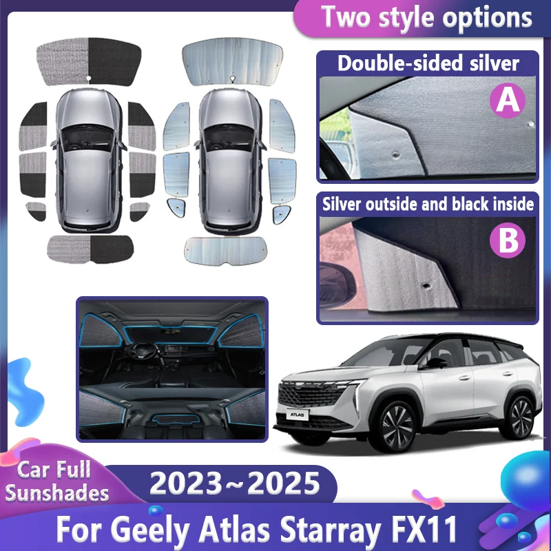 

Car Sunshade For Geely Atlas Starray Boyue L FX11 2023 2024 2025 Window Visor Curtain Windshield Shade Cover Tools Accessories