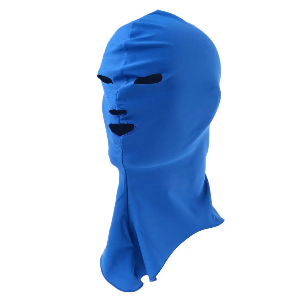 Lightweight Nylon Swimming Mask UPF50 Plus Full Face Swim Cap for Outdoor Racing Pool and Beach Activities