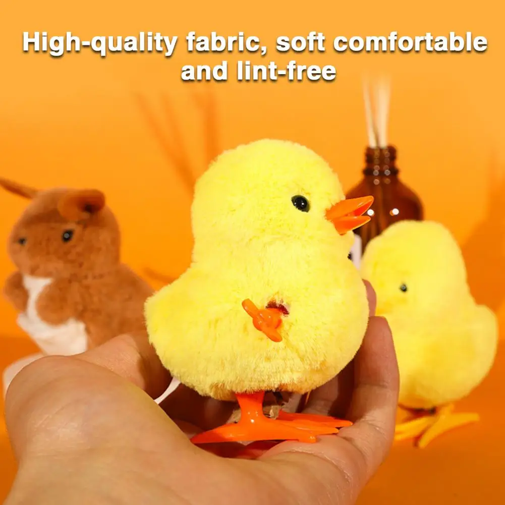 Wind-up Toy Soft Toy Educational Wind-up Chick Plush Toy for Toddlers Crawling Leaning Tummy Time Stuffed Duck Bunny Kangaroo