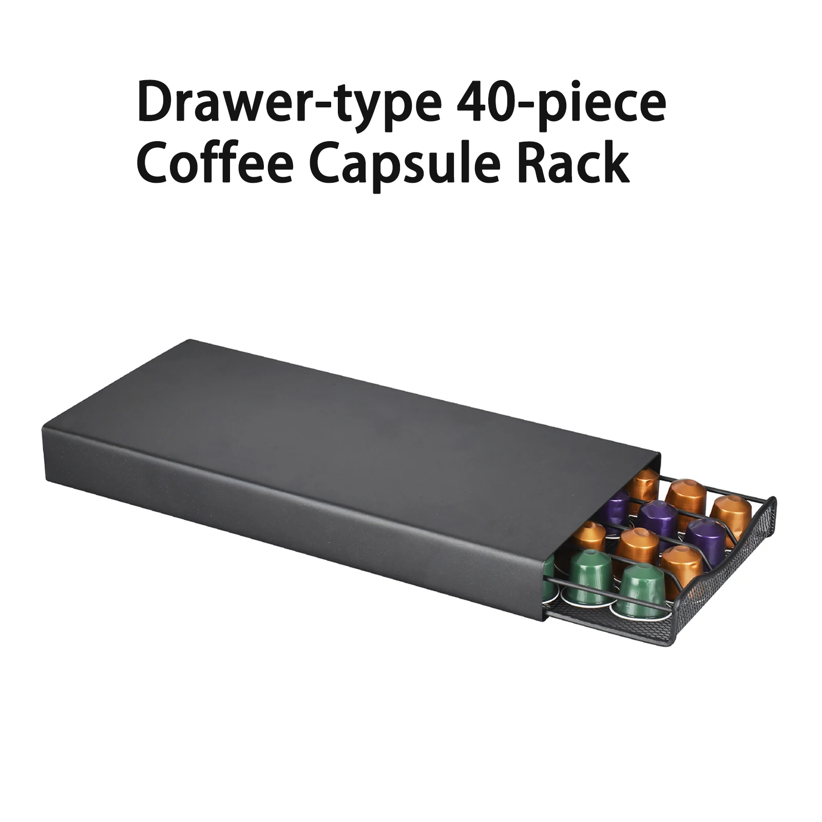 Drawer Type Coffee Shelves 40 Pods Storage Stand Rack Coffee Capsules Holder For Nespresso Organizer