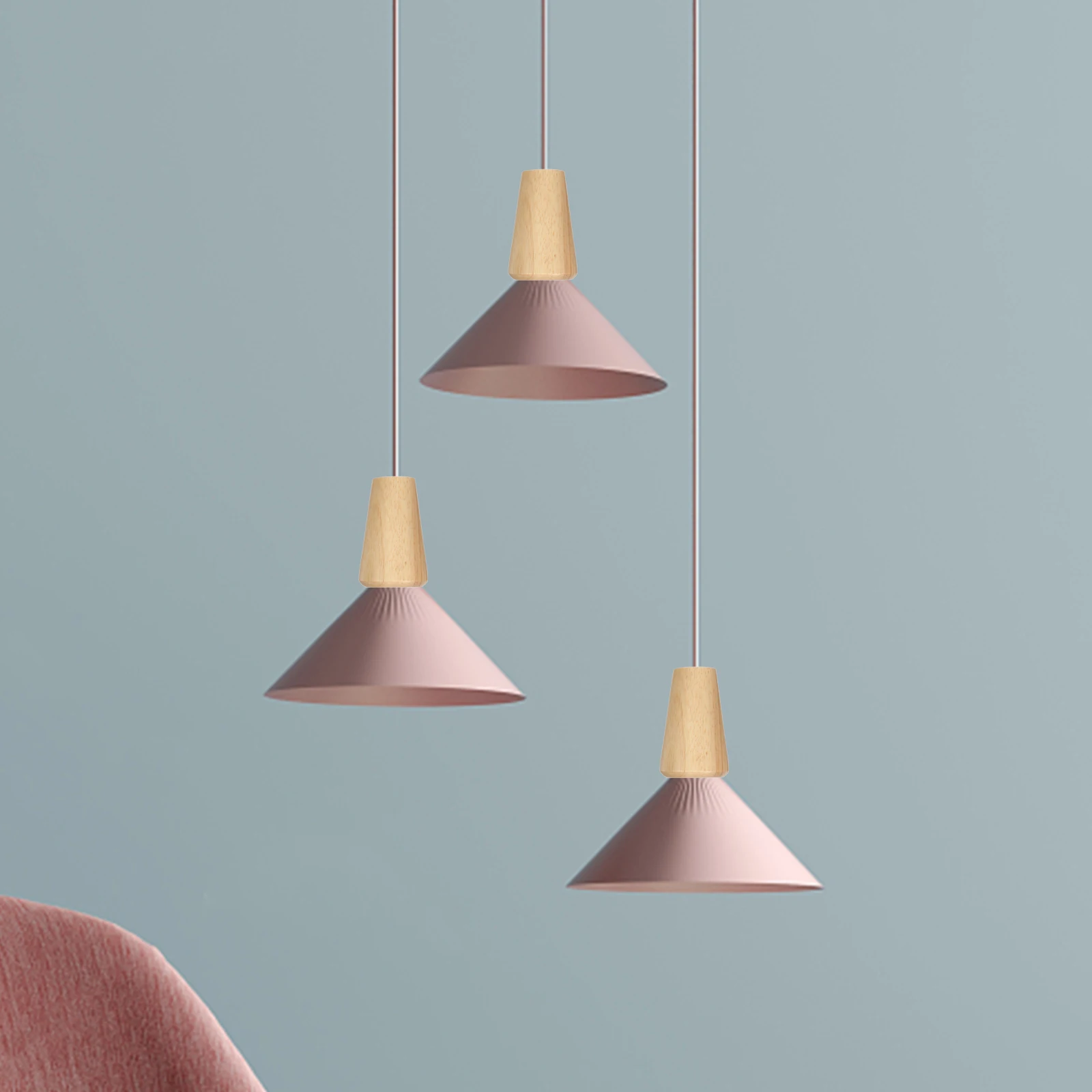 

Solid Wood Lamp Cup E27 Light Fixture Hanging Base Bulb Holder Pendant Lamp Socket Replacement Wood Light Base Ceiling Holder