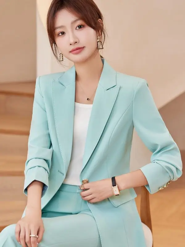 Uniform Designs Pantsuits Formal Women Business Work Wear Suits Professional Office Styles with Pants and Jackets Coat Blazers