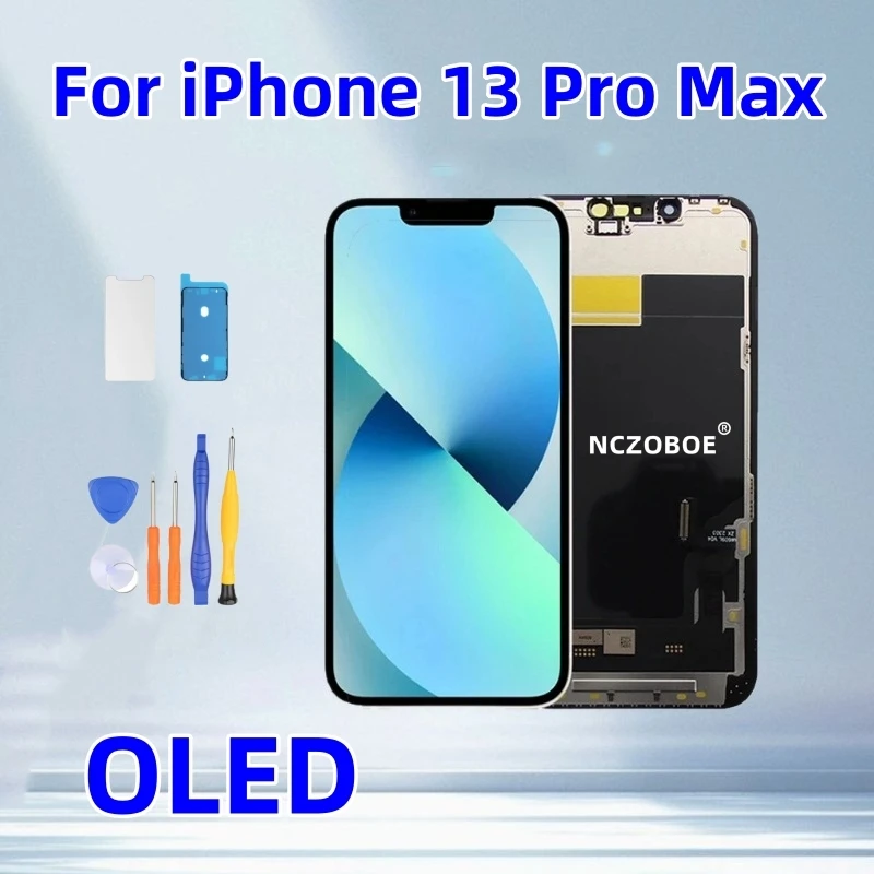 NCZOBOE AAA++ OLED For iPhone 13 Pro Max LCD 13 Display Digitizer Touch Screen INCELL For iPhone 12 Pro Max 14 Plus 15 Pro