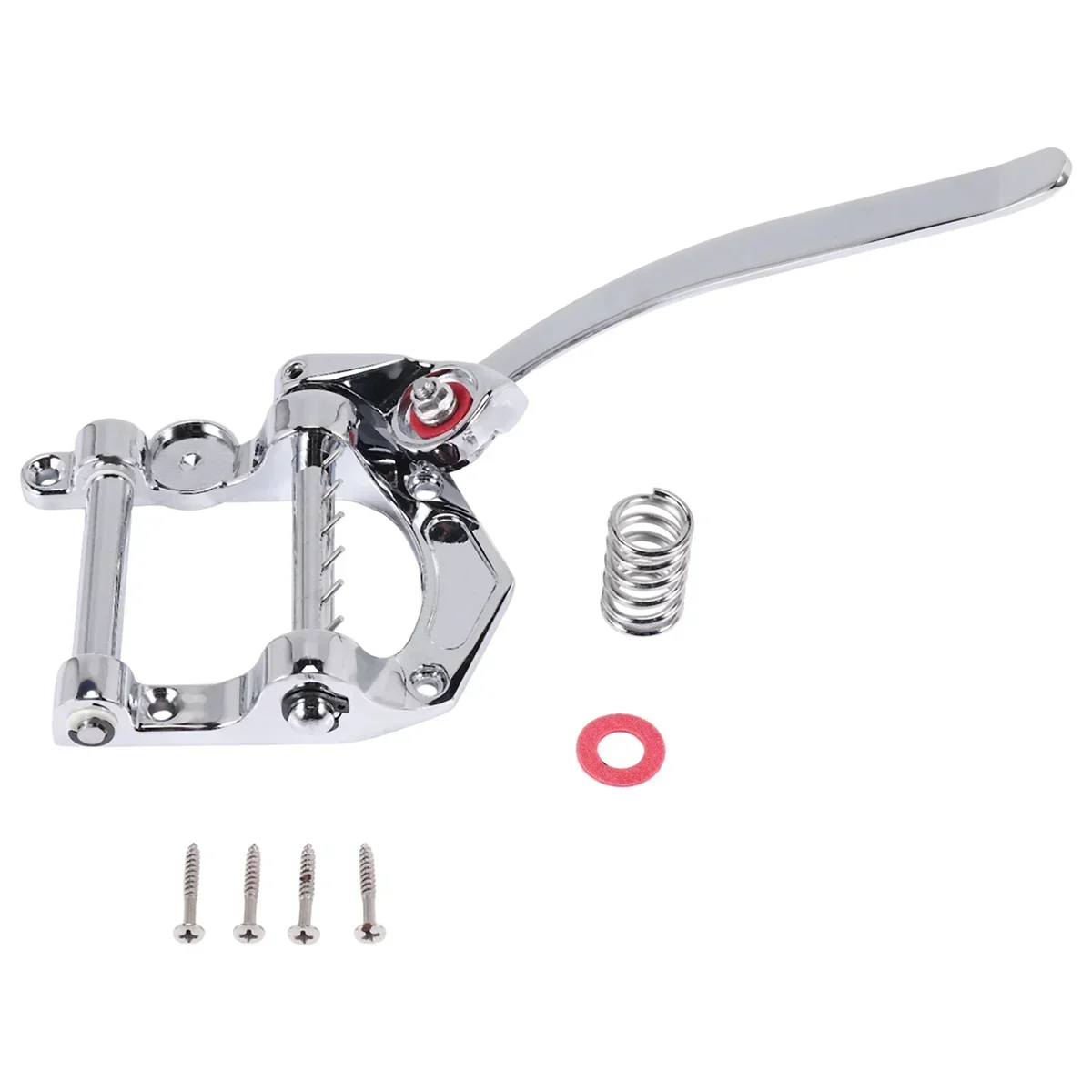 Guitar Vibrato Tailpiece Tremolo Flat Top Body Tremolo Unit Vibrato Bridge for Tele, SG, LP, ETC Electric Guitars(Silver Rare