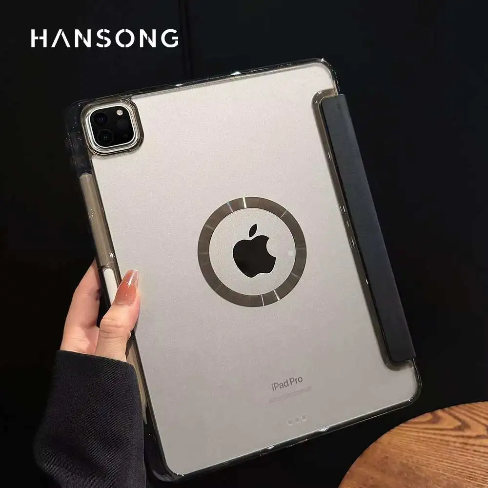 

Магнитный матовый чехол для планшета iPad 10th 10.9 11th A16 Air4 5 10.9 Pro 11in для iPad Air 11 дюймов M2 M3 Чехол с держателем для ручки ﻿