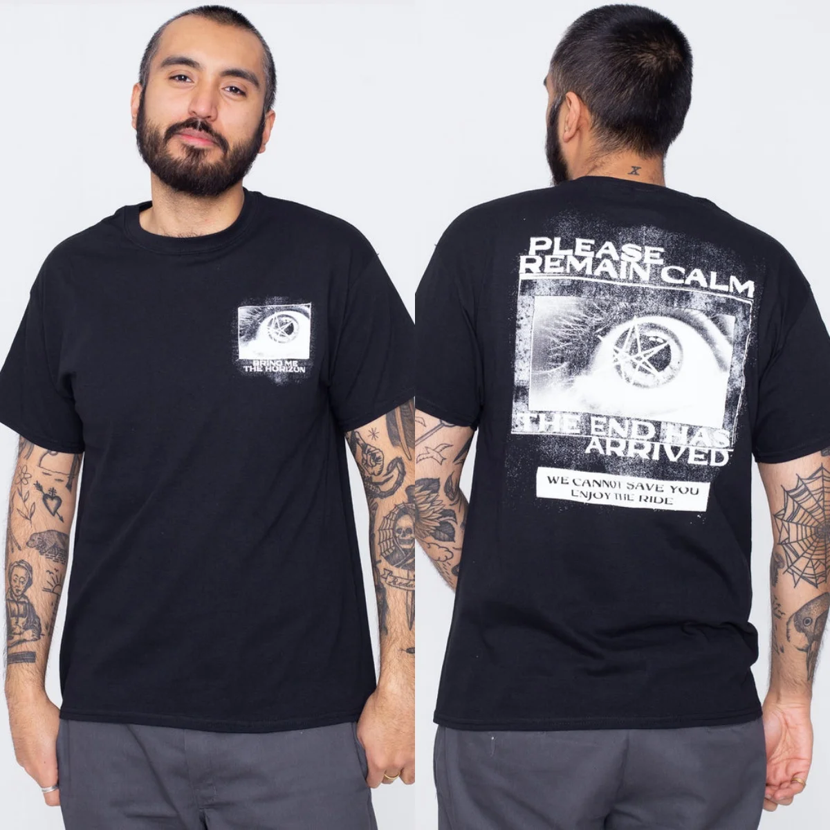 Nueva camiseta de algodón con gráfico de Bring Me The Horizon para verano, camiseta Unisex de manga corta de verano, camiseta de marca a la moda, camisetas Vintage informales de lujo
