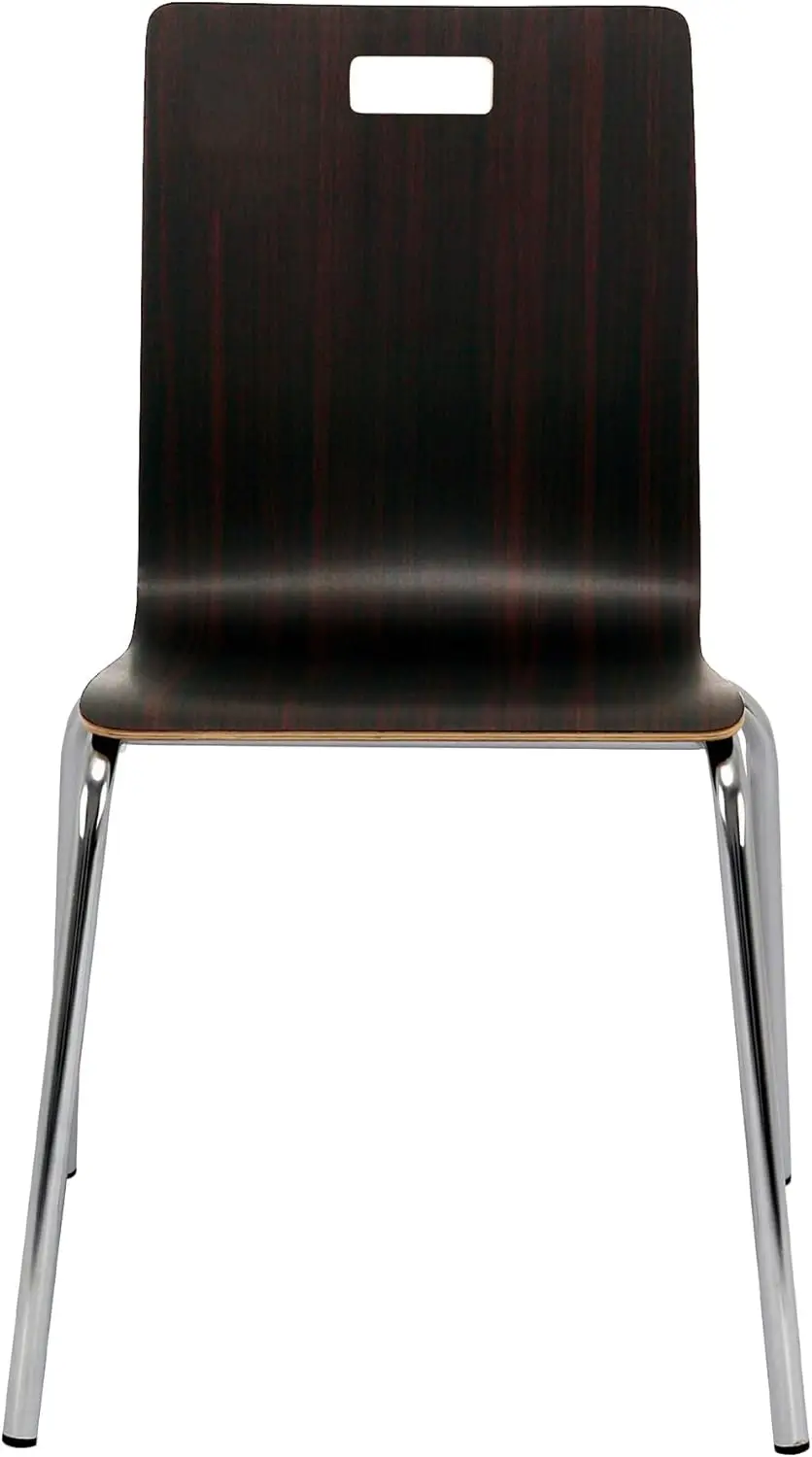 (4 Pak Kursi Makan & Café Stack Modern, standar, Espresso