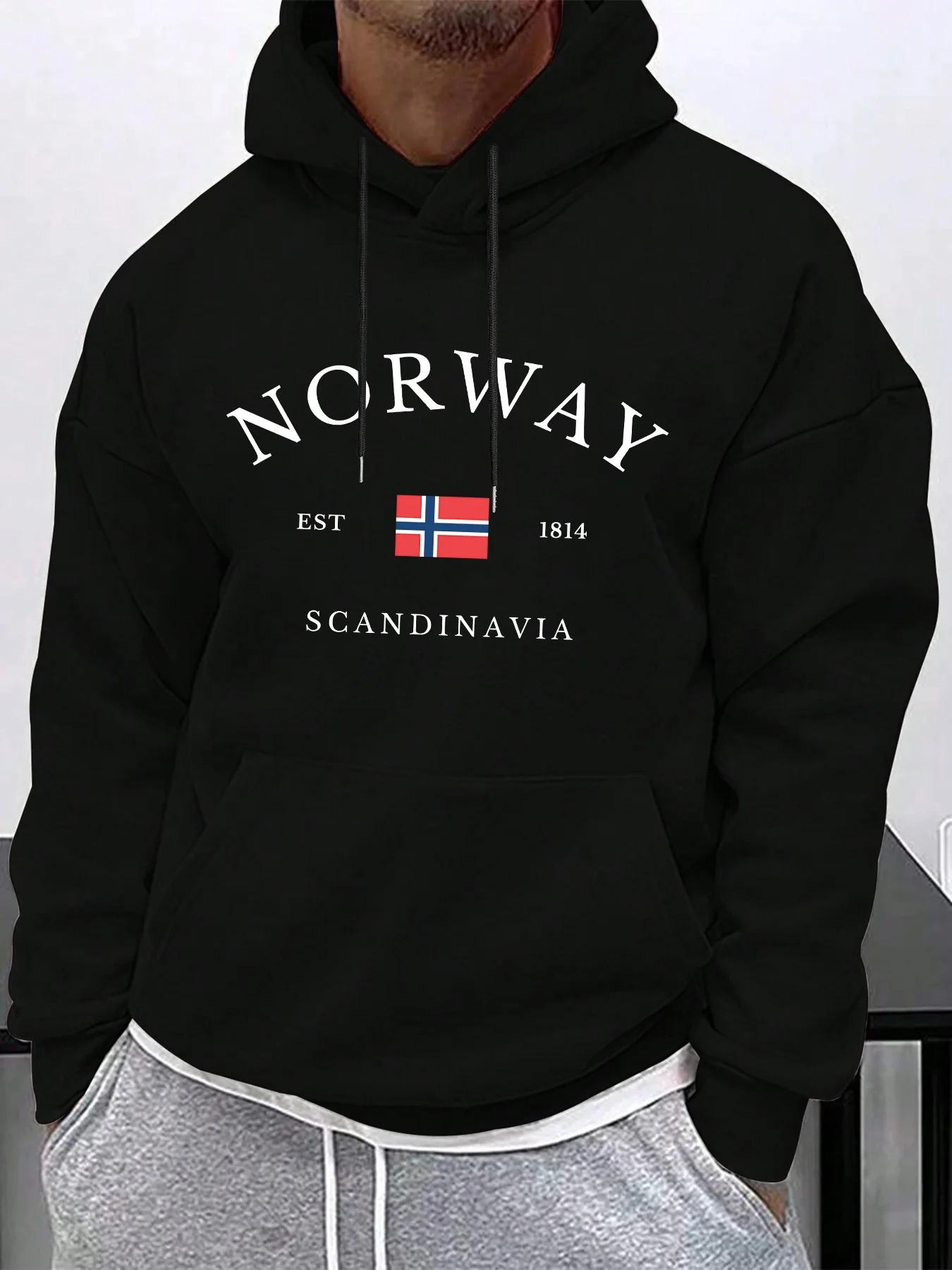 2025 neue Casual Mode Komfortable Lose Lange ärmeln Retro Straße Hoodie Erwachsene Männer Herbst Winter Weiche Warme Bequeme