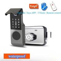 Waterproof Outdoor Metal Door Fingerprint Lock Smart TT Lock/tuya APP Intelligent Door Lock Apartment Password Cow Head Lock