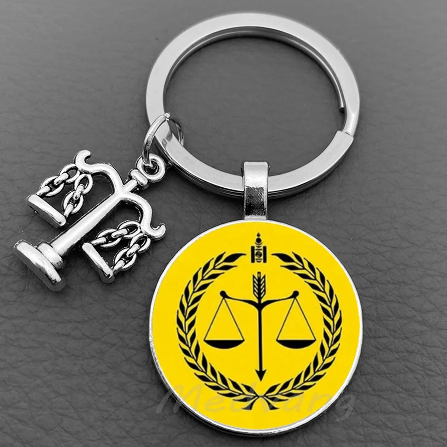 balance keychain pendant Convex glass judicial justice key chain Justice Judge keyring key keyholder lawyer Jewelry gift