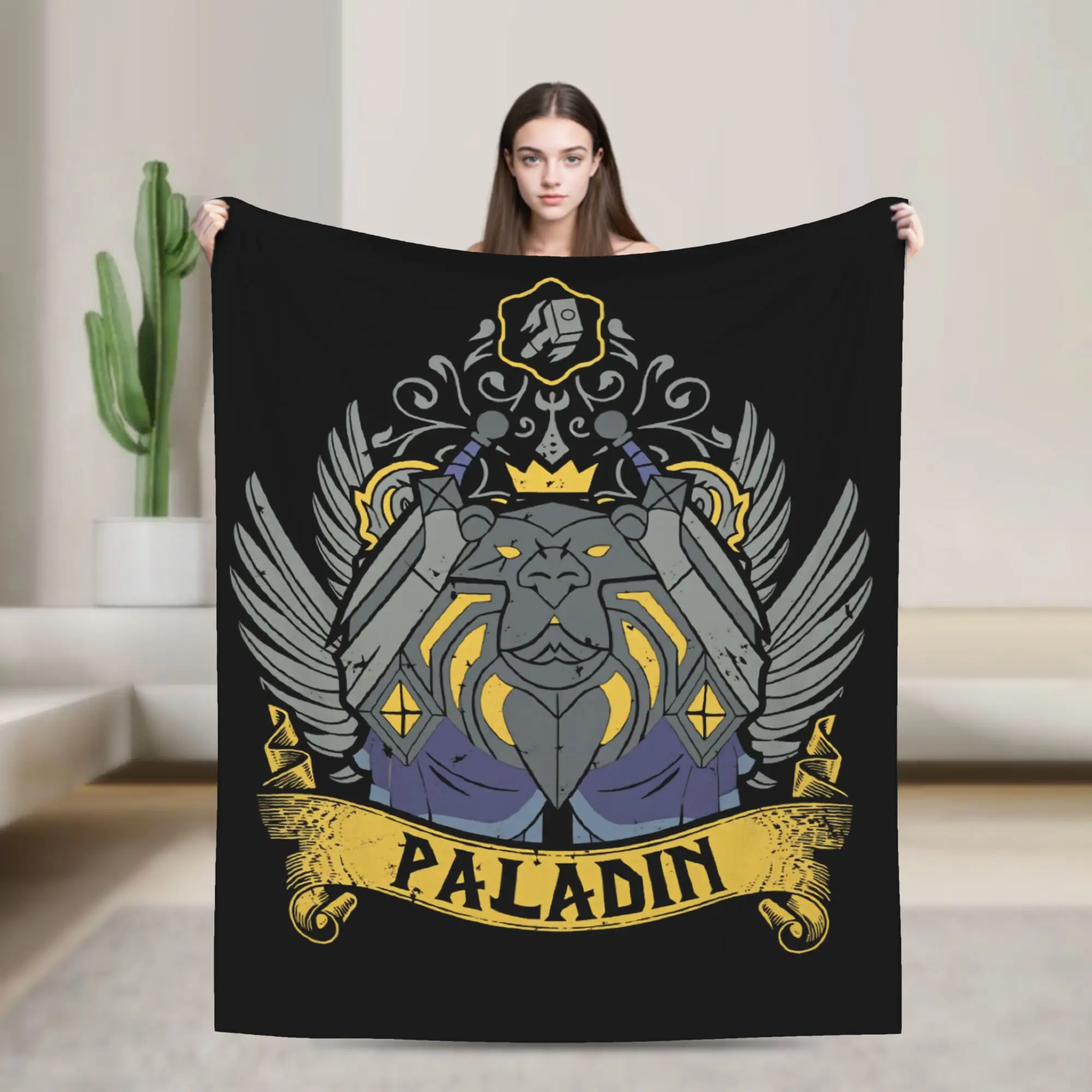 Paladin W-Warcrafts Flannel Blankets Game Awesome Throw Blankets for  Sofa Bedding Lounge 150*125cm Bedspread