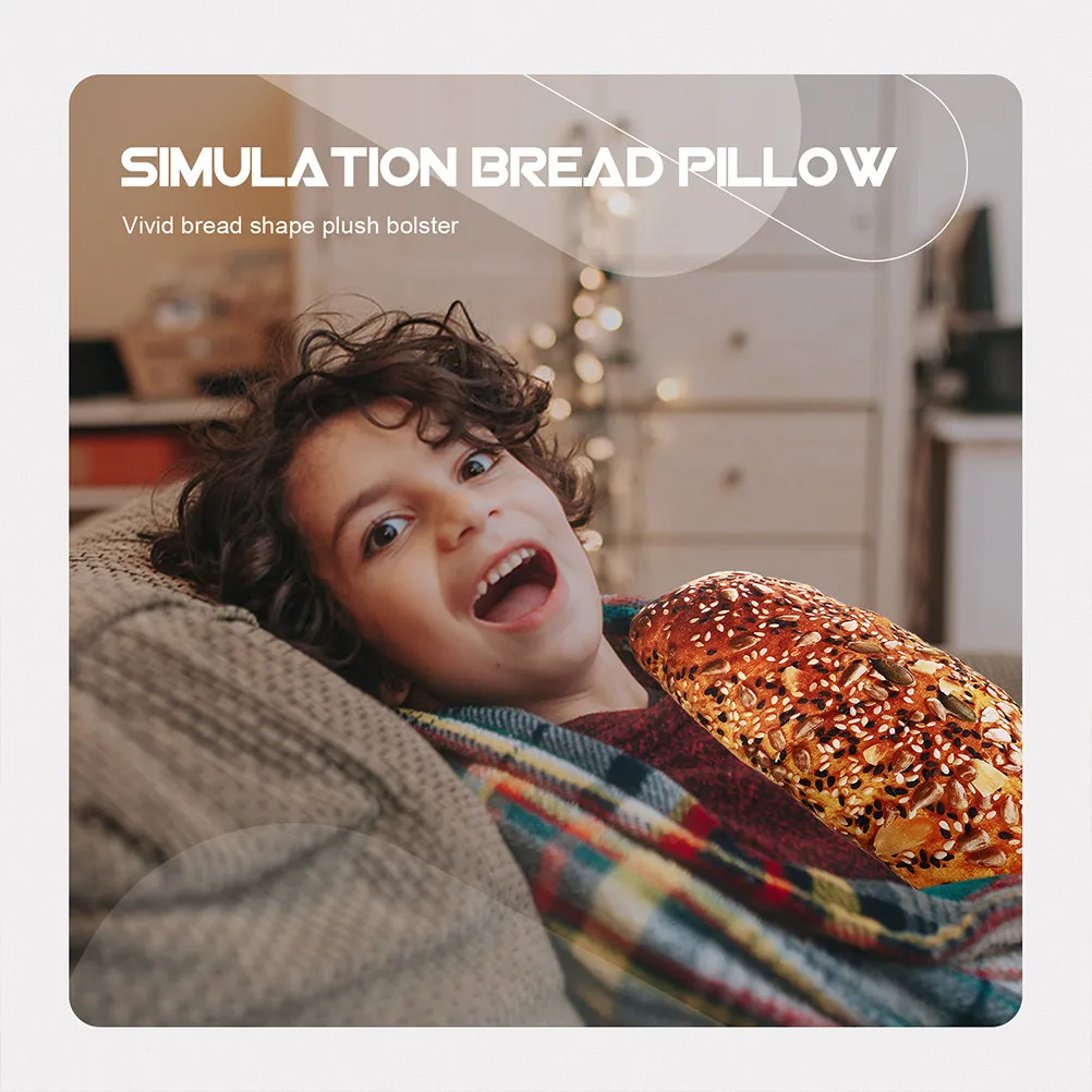 

1 шт. Декоративная подушка-имитация хлеба, креативная подушка для сиденья, декоративная подушка-спинка для дивана из полипропиленового хлопка, домашний декор