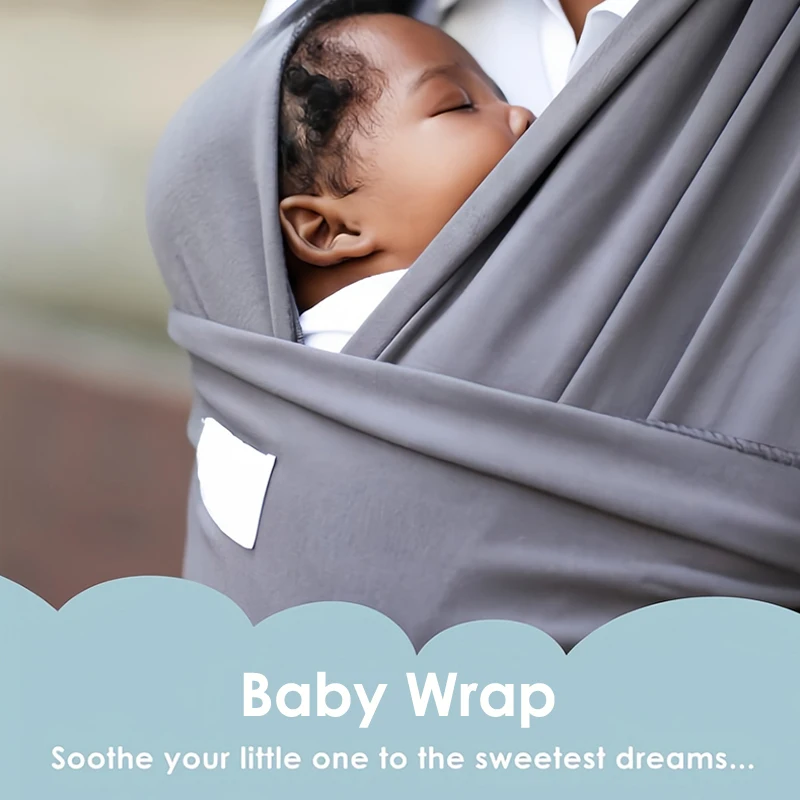 Baby Wrap Carrier Soft Stretchy Baby Sling Wrap Hands-Free Lightweight Baby Carrier for Newborns to Toddlers 7-35 lbs