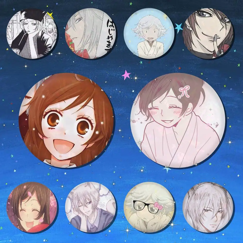 A-Kamisama Love Kiss Tinplate Brooch Figure Icon Badge Handmade Brooches For Backpack Clothes Decoration