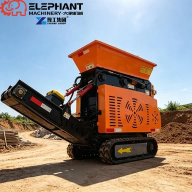 Small Mobile Stone Crusher Equipment Mining Hammer Crusher Low Noise For Ore Processing Machine