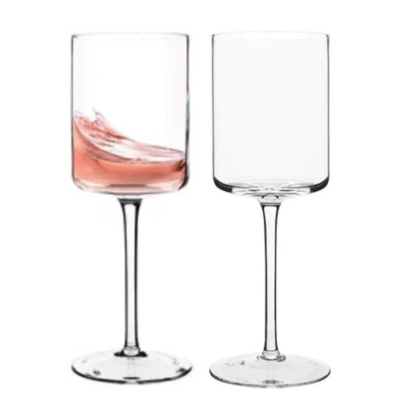 Fine Art 400-450Ml Straight Goblet Red Wine Cup Sparkling Wine Glass Cup Fashion Popular Family Bar Holiday Drinkware Gift