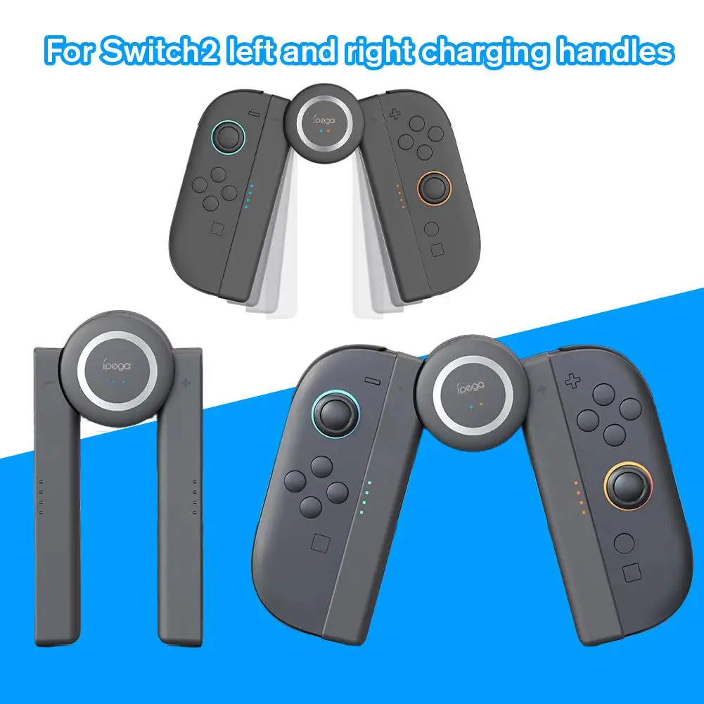 For Nintendo Switch2 Dual Grip Joycon Charging Base Portable Controller Holder Grip Black Controller Charging Station For Switch - view 3