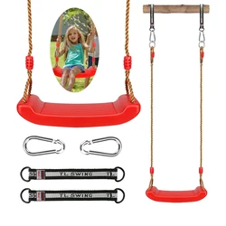 Swing Set Children Plastic Swings with Easy Install Adjustable Rope Safe Durable Child for Children Kids  Indoor Outdoor