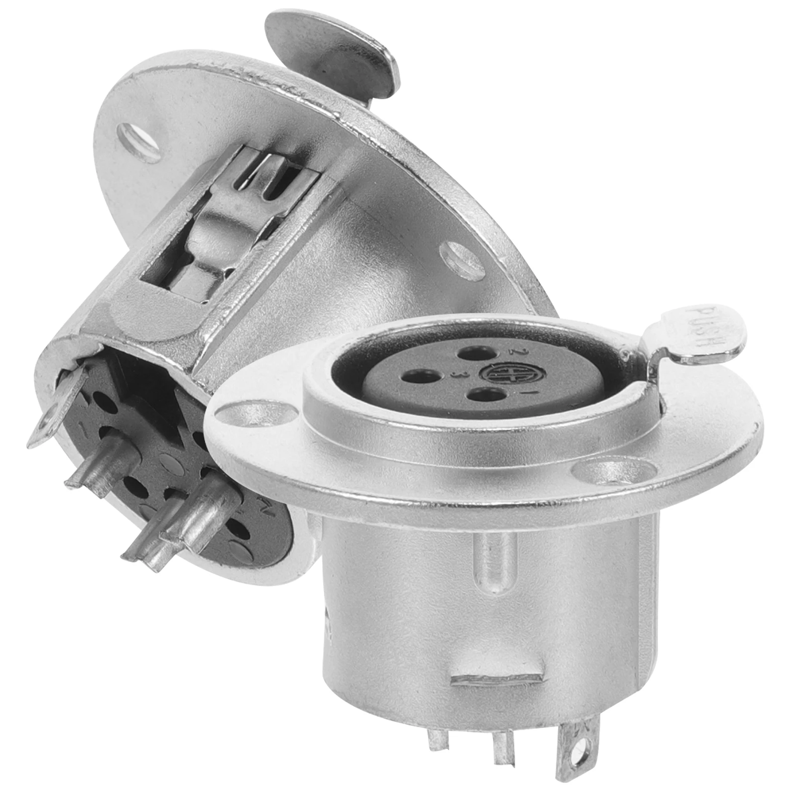 

2pcs Three-core Mother Seat Microphone Socket Audio Input Connectors 3Pin Female Jack Panel Mount Speaker Adapter Audio