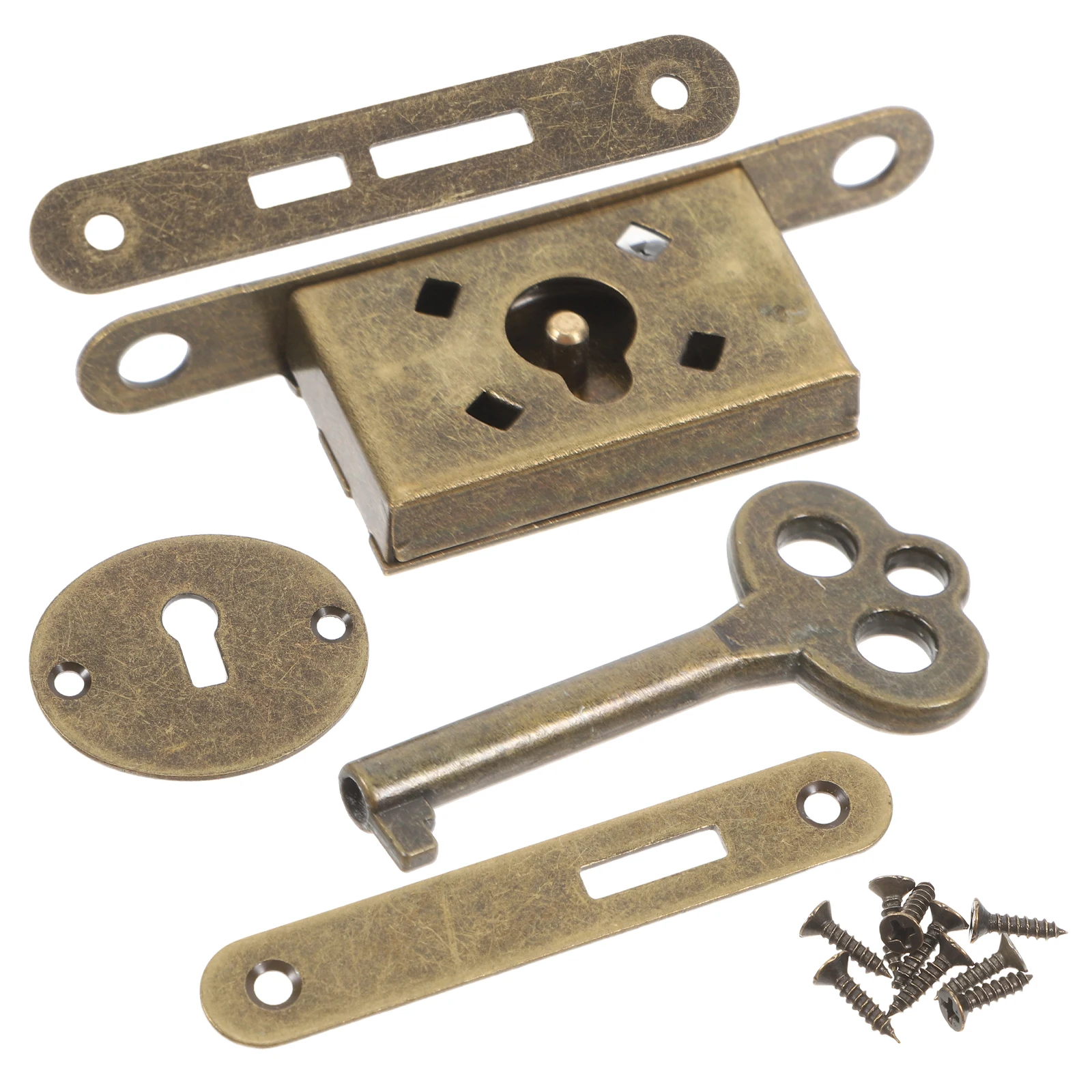 

Dark Lock Green Color Cabinet Kit Cupboard Locks Wooden Box Key with Golden Door
