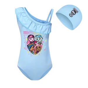 قطعة واحدة ملابس السباحة الرضع الوحش ملابس السباحة عالية ملابس السباحة الفتيات ملابس السباحة ملابس السباحة الذئب كلاودين أفضل 12 ملابس دراكولورا عالية الوحش مبيعا - رقم 11