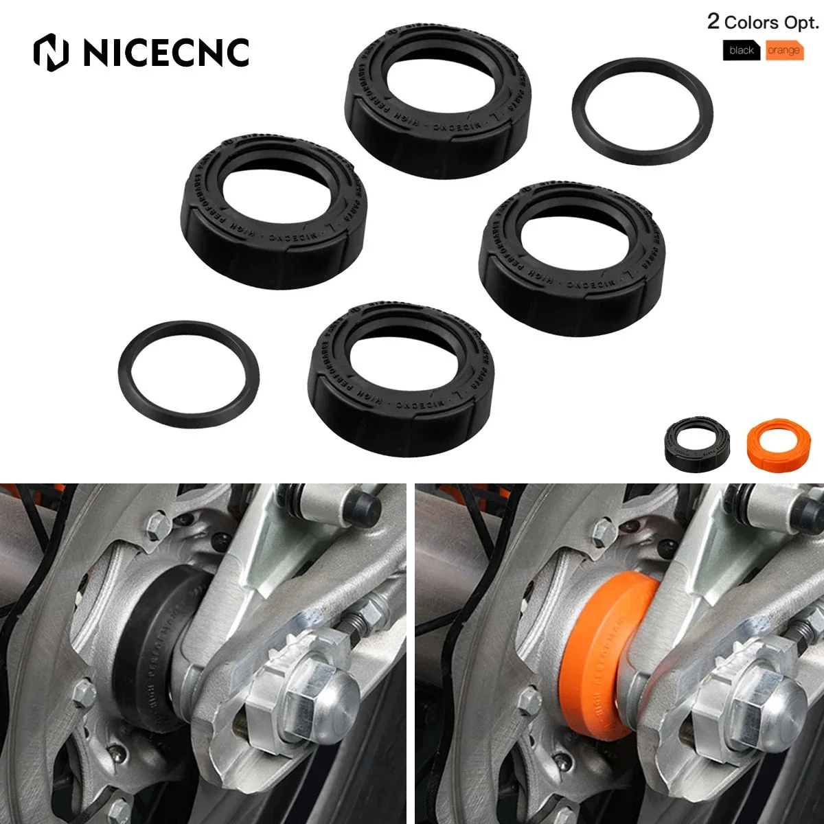 For 2024 2023 KTM EXC XC-W 300 EXCF 450 350 Husqvarna TE300 GasGas EC300 NICECNC Front Rear Wheel Spacer Bearing Guard Cover Kit