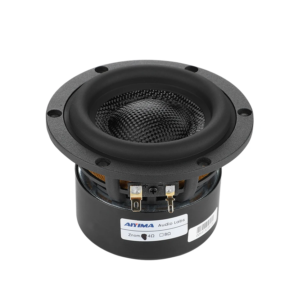 AIYIMA 1 Stück 4 Zoll Subwoofer Lautsprecher 4 8 Ohm 80W HiFi-Lautsprecher Audio Glasfaser-Membran Niederfrequenz Heimkino-Lautsprecher – Detail 8