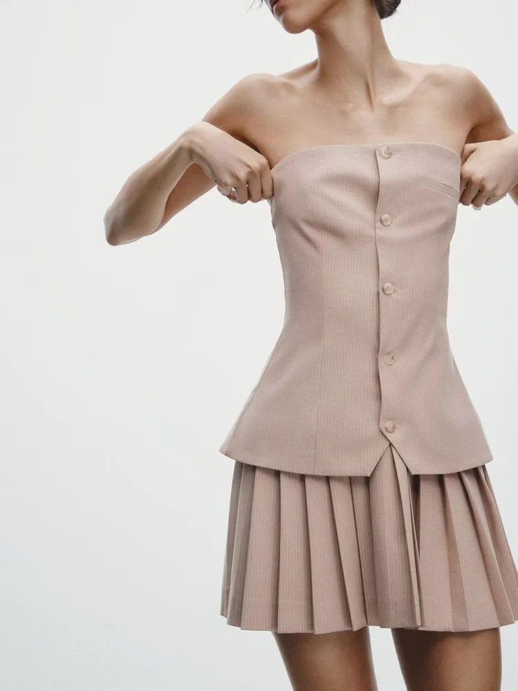 ชุดเดรสสตรีคอตรงแบบเปิดไหล่ รุ่นใหม่ล่าสุดสำหรับฤดูใบไม้ผลิ ทรงเข้ารูปช่วงเอว สไตล์ลำลอง สีสันสดใส