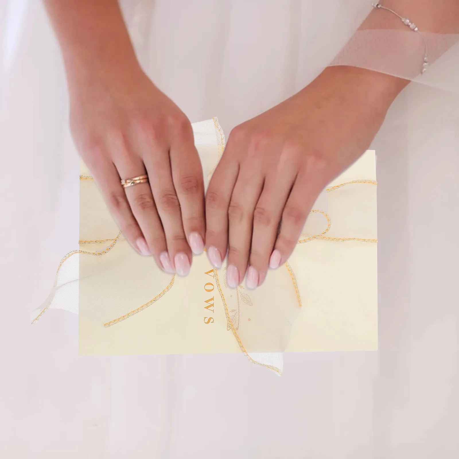 

2Pcs Wedding Vows Cards Elegant Bow Greeting Announcement Ceremony Oath Book Declaration European Style Birthday Party