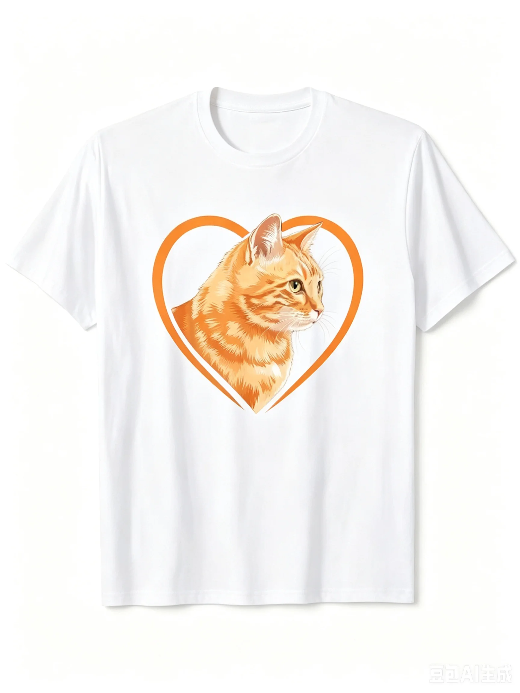 Funny Letter Bread Cat Graphic T-Shirt Men Women Casual Crew Neck Short Sleeve Top Cute Orange Cat Humorous Design Daily Wear.
