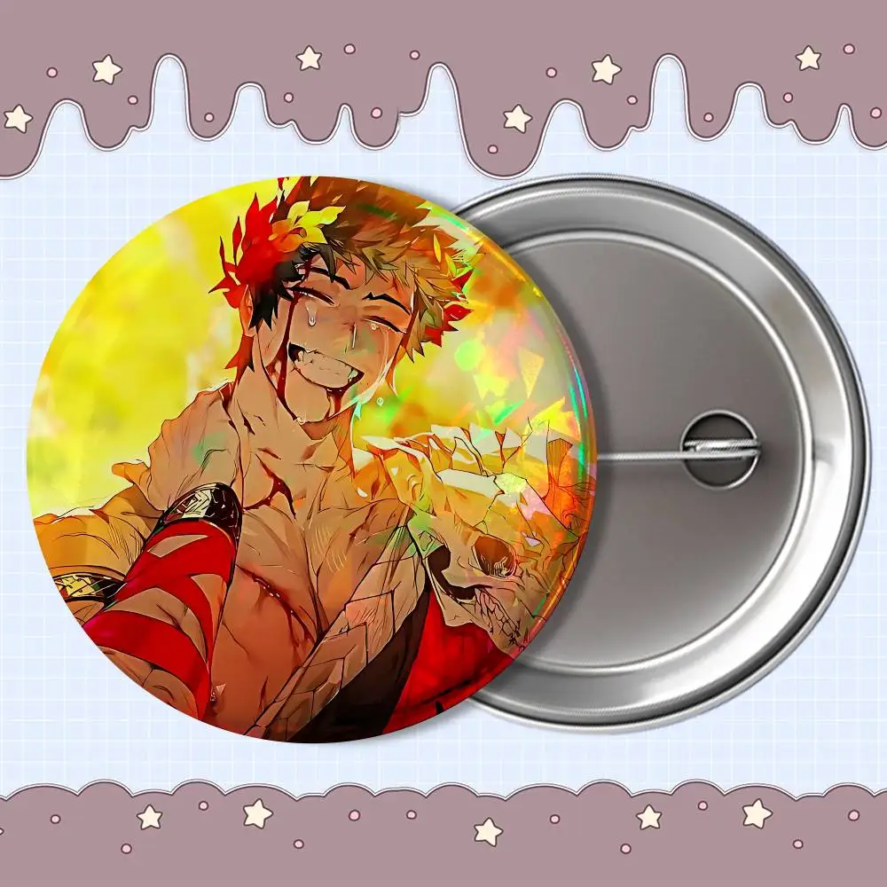 Zagreus Melinoe Hades Reflective Pin Tinplate Round Brooch Cartoon Cosplay Badges for Bag Hat Toys