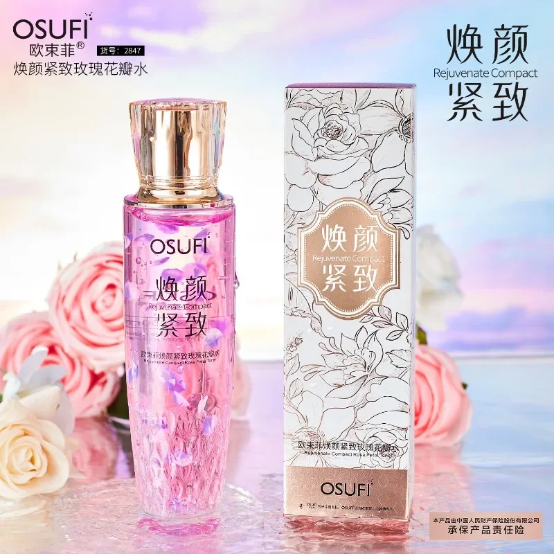 250ml Rose Water Pink Water Exfoliating and Firming Rose Petals Water Moisturizing and Softening Toner Essence Toner Facial