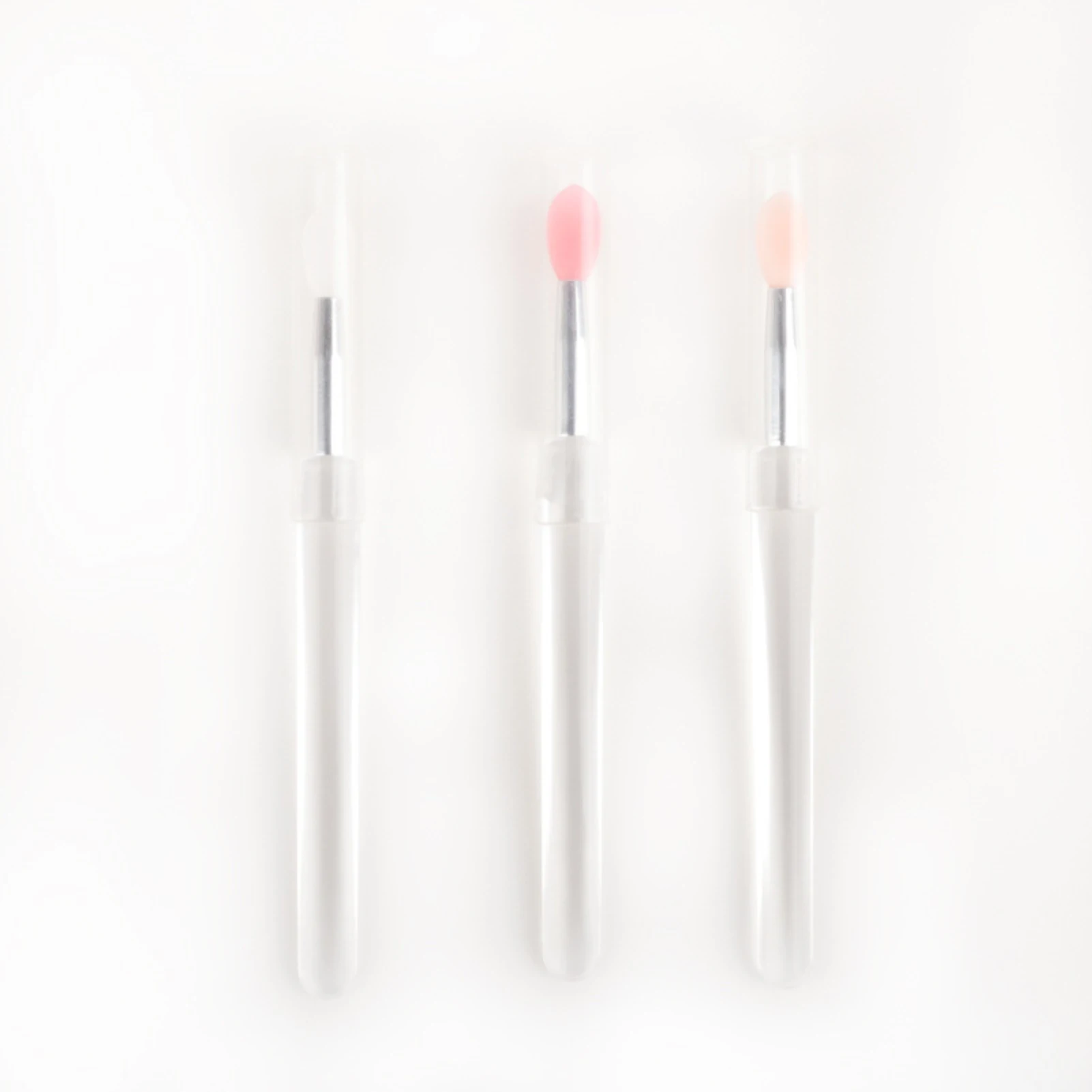 Soft Lip Brush com tampa, cabeça de silicone, aplicador labial, pincéis de maquiagem, lábios cosméticos, beleza feminina, 1-5pcs