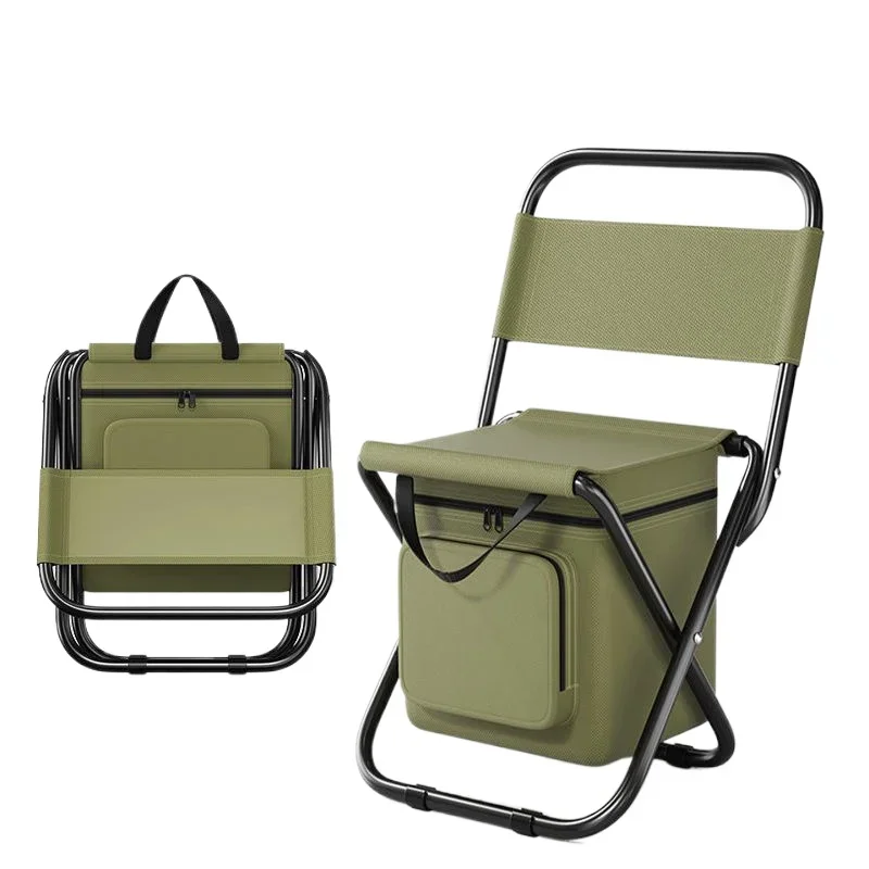 

Portable outdoor folding chair three-in-one leisure chair outdoor camouflage pony camping fishing ice