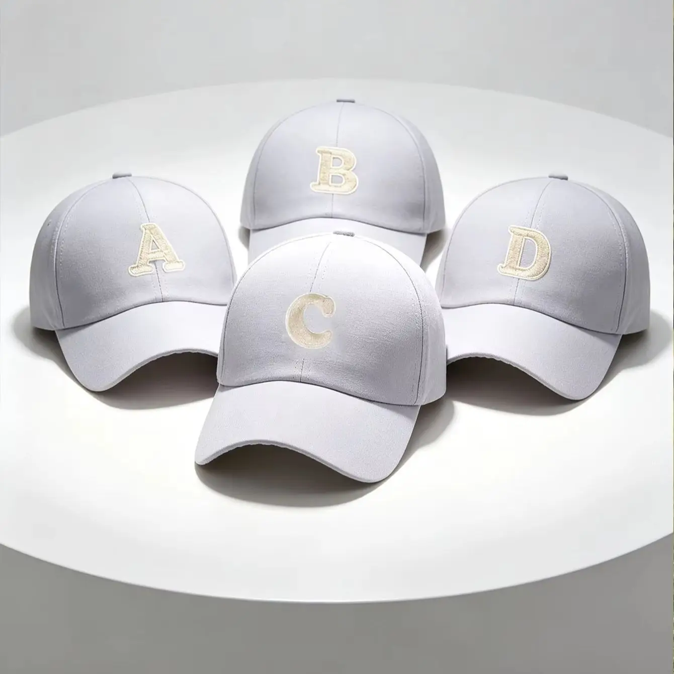 1 PC Letter A-Z Women's Couple Woman's Stylish Baseball Cap New Design Casual Street Versatile Sun Protection Visor Hat