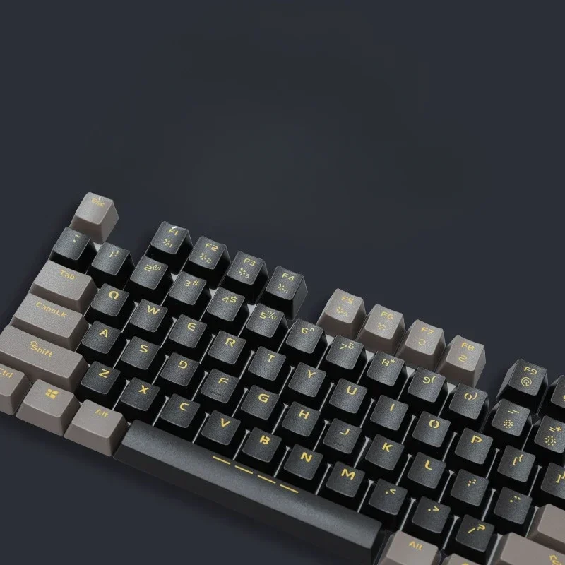 

Graphite gold keycaps ABS personalized key caps OEM highly mechanical keyboard 87/104/108 keyboard caps