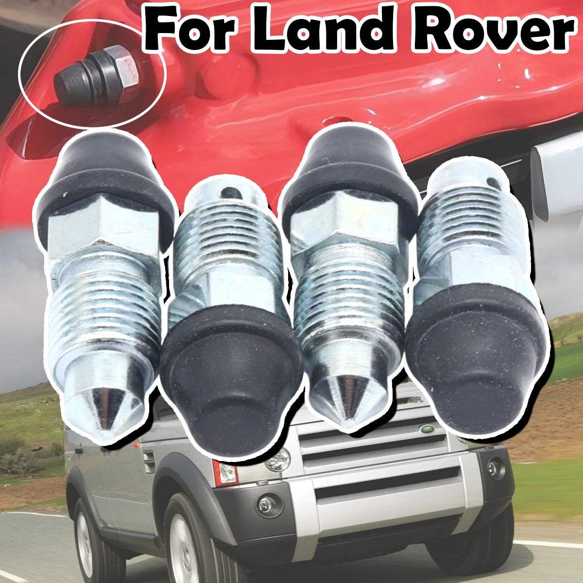 

For Land Rover Freelander Discovery 3 4 Front Rear Bleeder Valves and Rubber Dust Caps Left Right Caliper Bleed Nipple Screw Kit