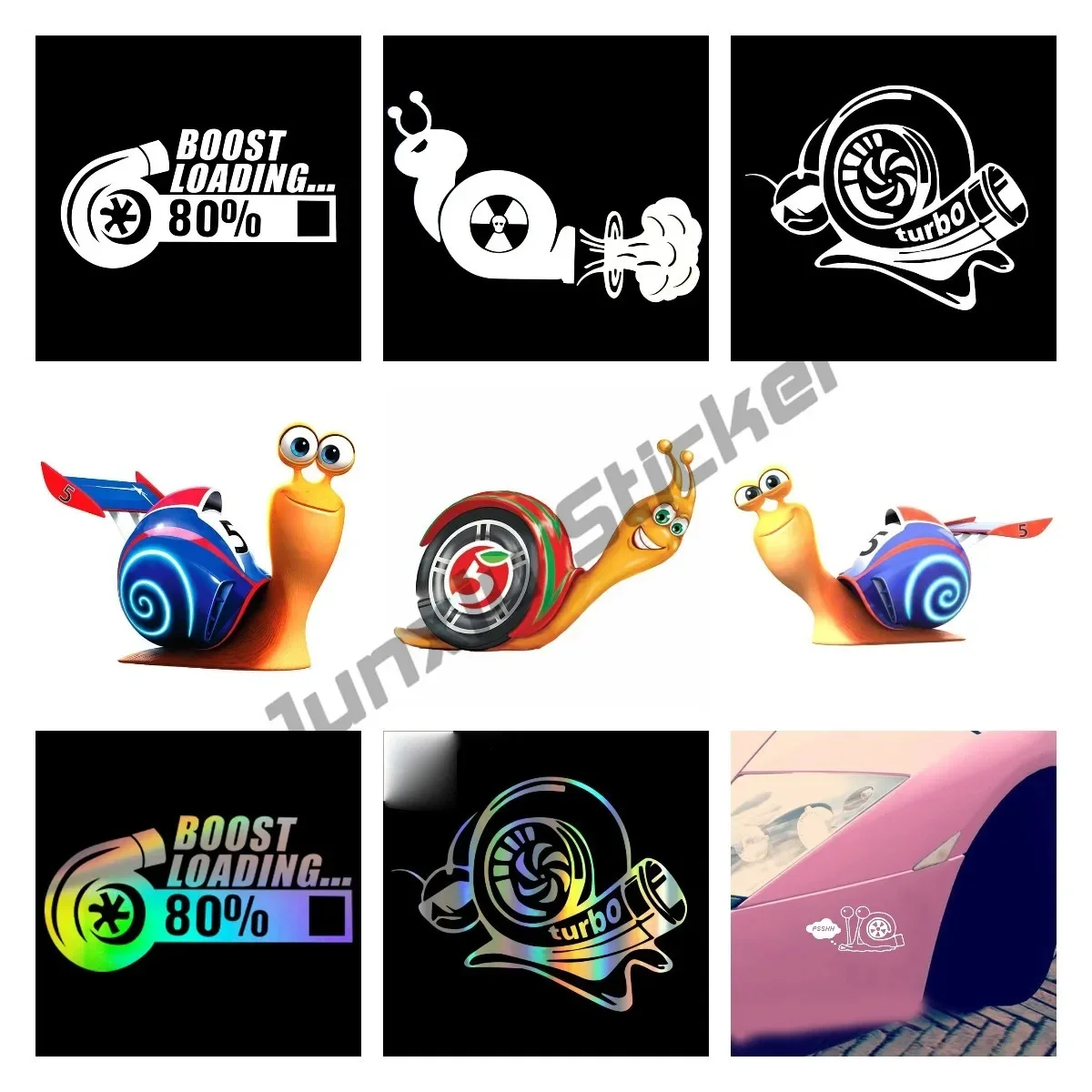 Funny PSSHH Donuts Turbo Slap Sticker Truck Vinyl Motocross Car Decal Reflective Racing