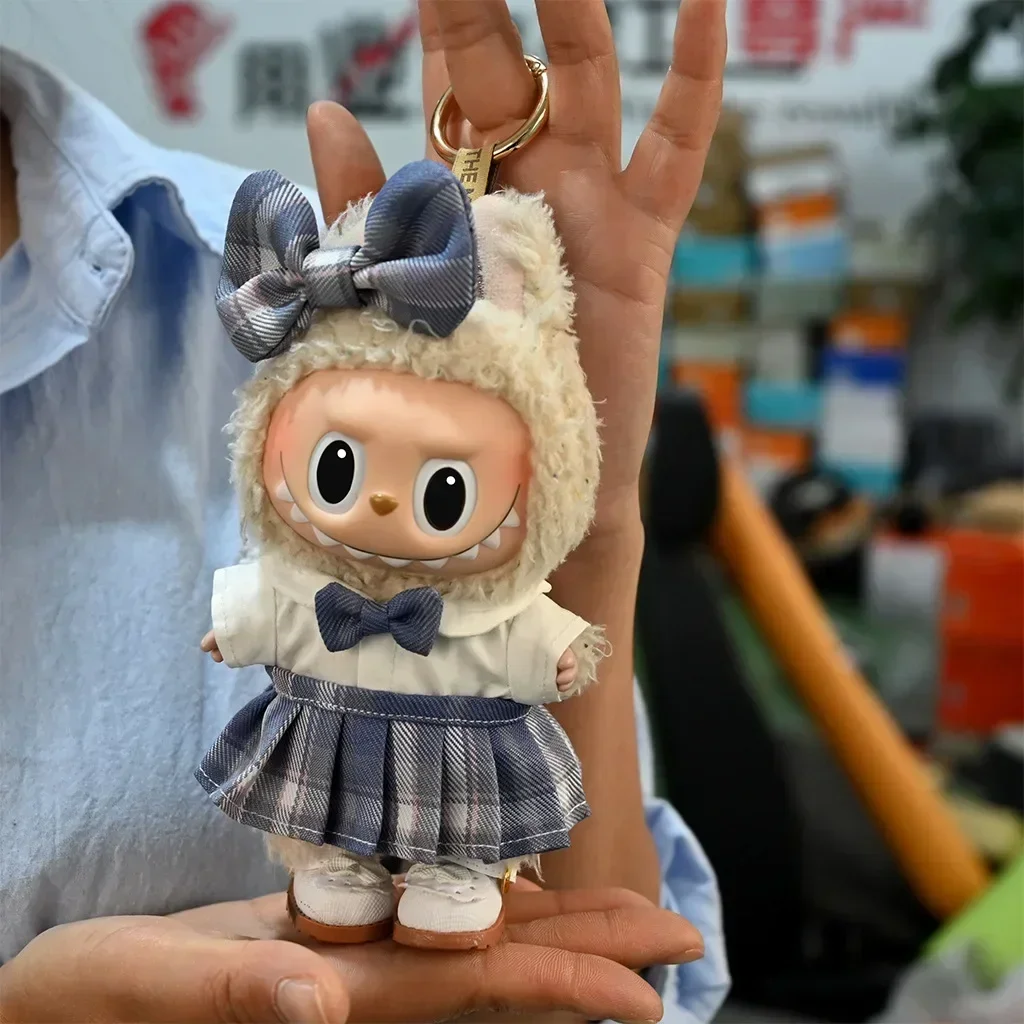 

Fashion Clothes Outfit for Labubu Sitting Party Baby Clothes for 1st &2nd Labubu Leather Shoes Clothing Dolls Accessories