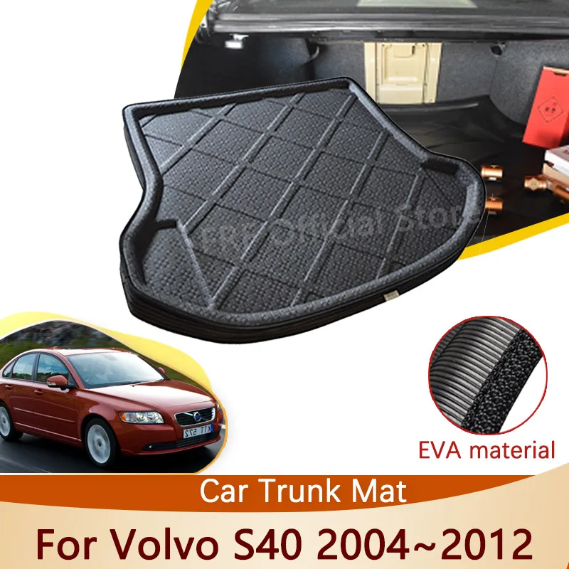 For Volvo S40 II 2004 2005 2006 2007 2008 2009 2010 2011 2012 Car Accessories Trunk Mat Floor Tray Waterproof Cargo Boot Carpet